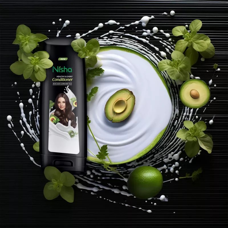 Nisha Avocado & Brahmi Oils Conditioner (Bottle) (80ml, Pack of 3)