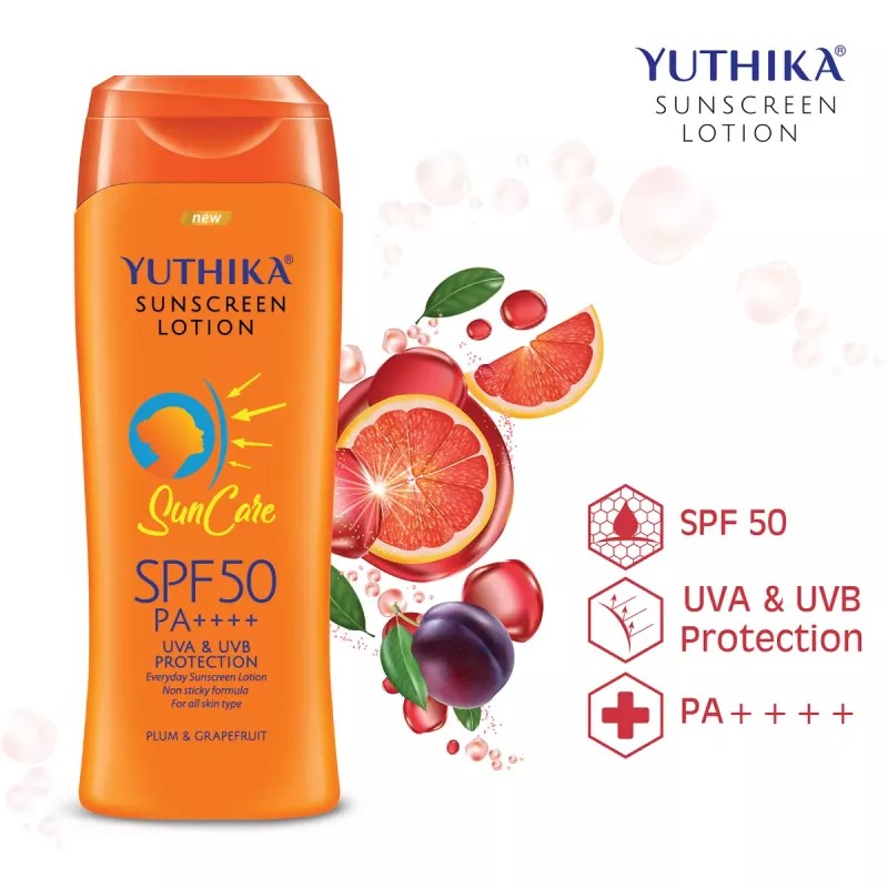 Yuthika Sunscreen Lotion Spf 50 Pa++++ (100ml)