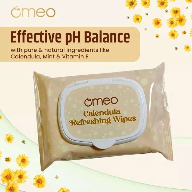 Omeo Calendula Refreshing Wipes (15cmX20cm) (25pcs)
