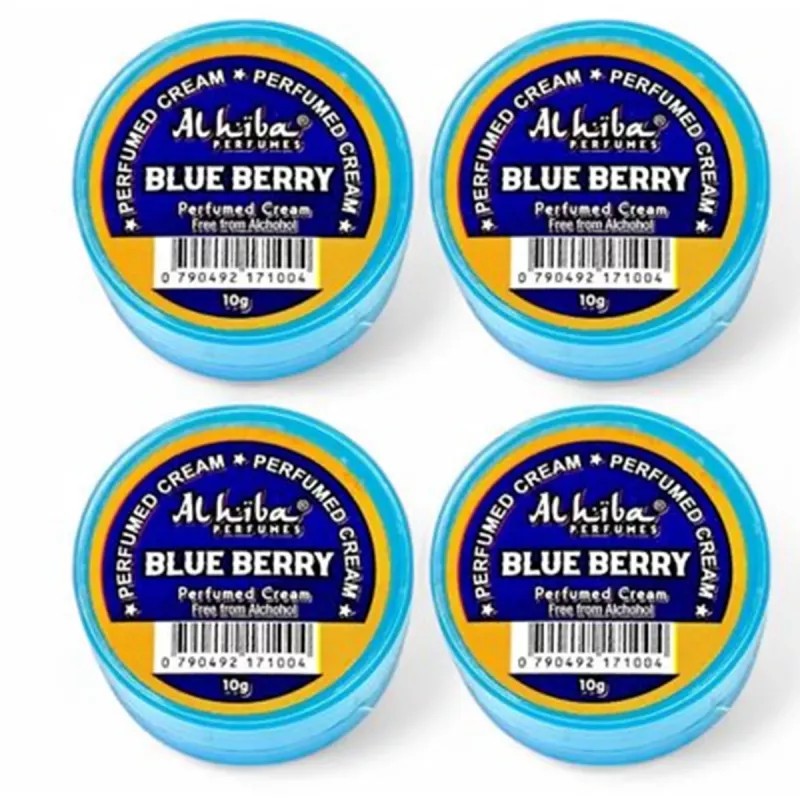 Al Hiba Blue Berry Perfumed Body Cream (10g, Pack of 4)