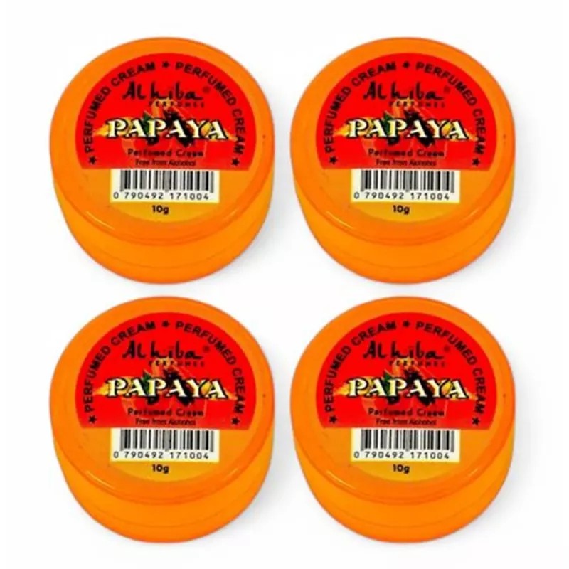 Al Hiba Papaya Perfumed Body Cream (10g, Pack of 4)