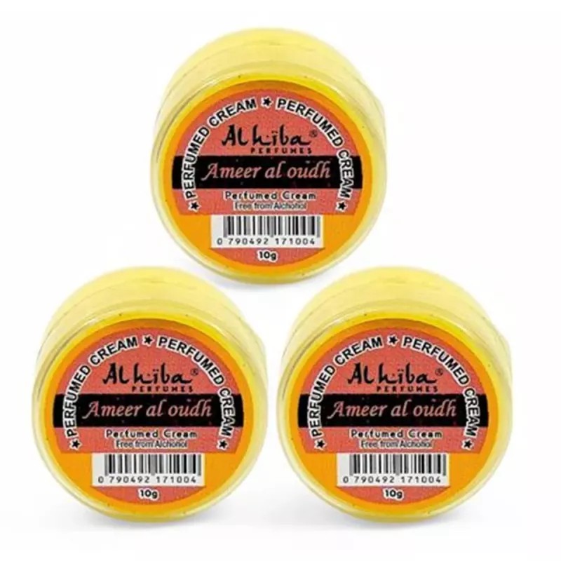 Al Hiba Ameer Al Oudh Perfumed Body Cream (10g, Pack of 3)