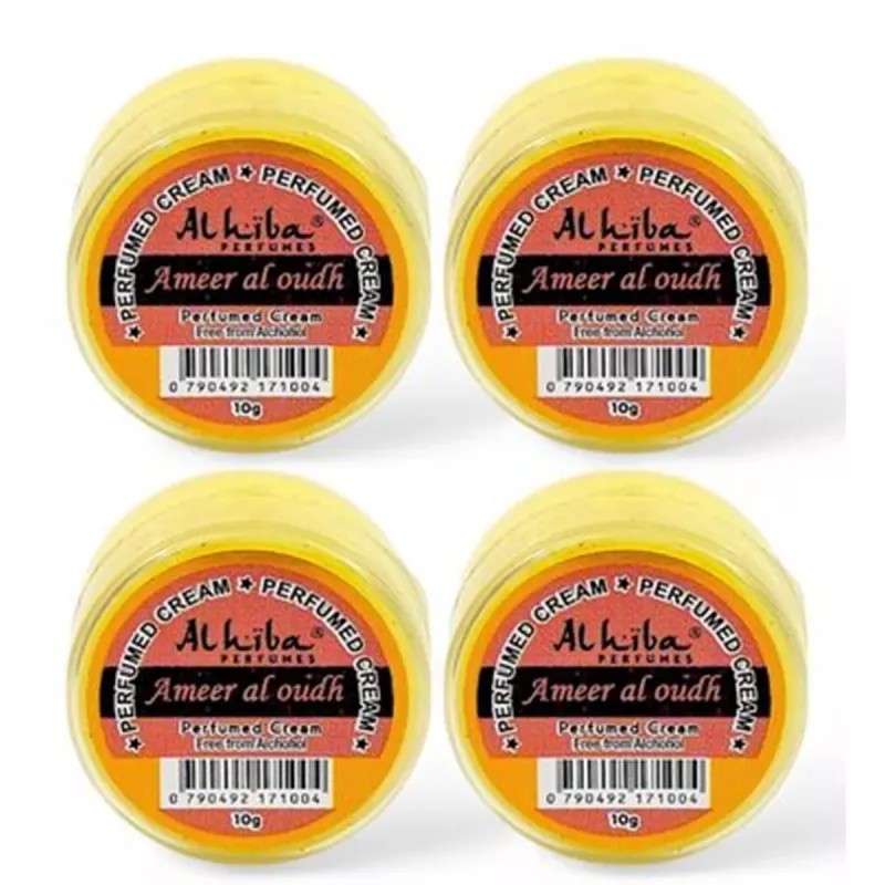 Al Hiba Ameer Al Oudh Perfumed Body Cream (10g, Pack of 4)
