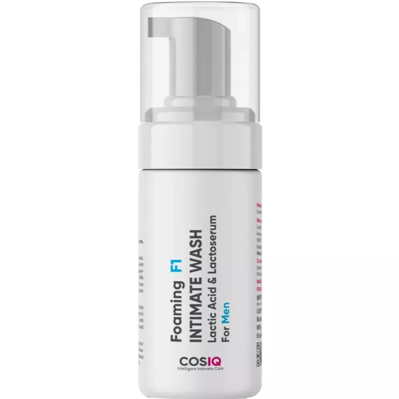 COSIQ Foaming F1 Intimate Wash Lactic Acid & Lactoserum For Men (100ml)