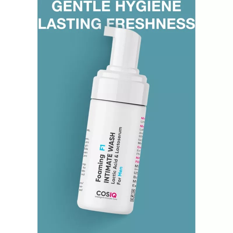 COSIQ Foaming F1 Intimate Wash Lactic Acid & Lactoserum For Men (100ml)