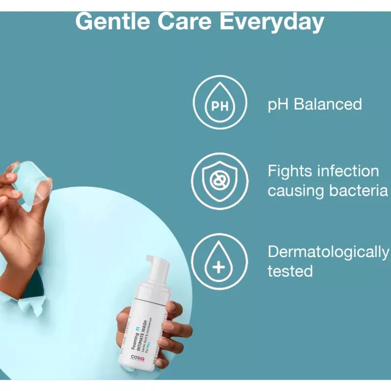 COSIQ Foaming F1 Intimate Wash Lactic Acid & Lactoserum For Men (100ml)