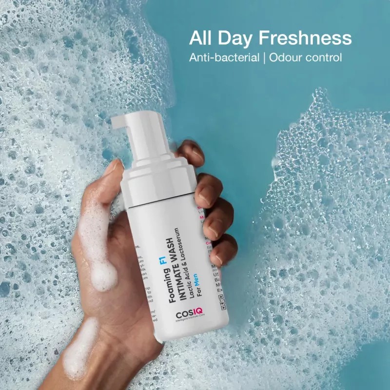 COSIQ Foaming F1 Intimate Wash Lactic Acid & Lactoserum For Men (100ml)