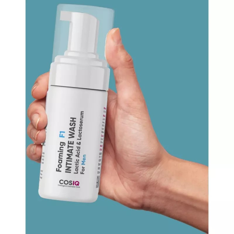 COSIQ Foaming F1 Intimate Wash Lactic Acid & Lactoserum For Men (100ml)
