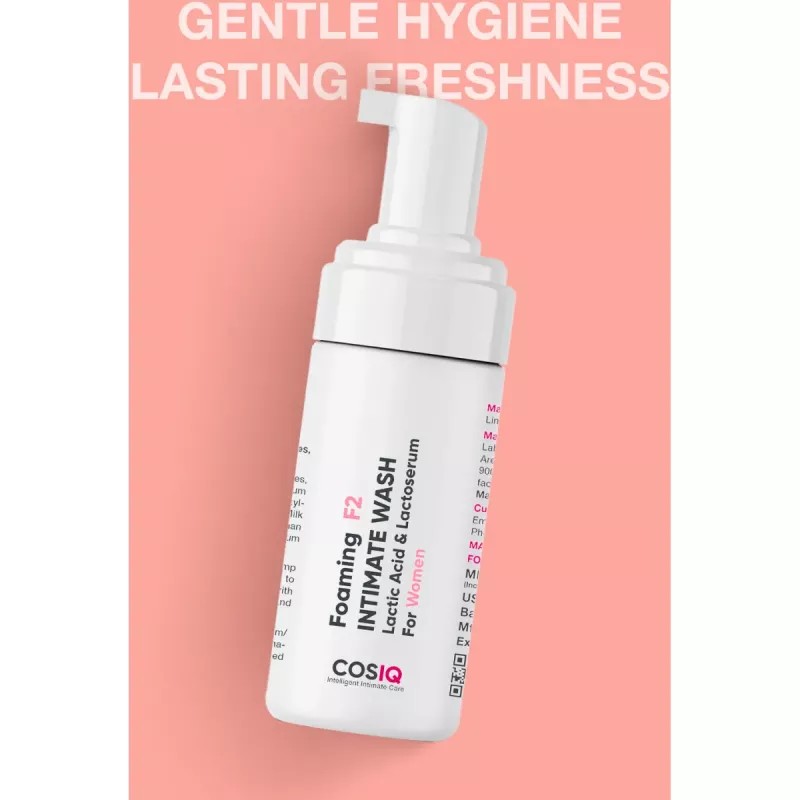COSIQ Foaming F2 Intimate Wash Lactic Acid & Lactoserum For Women (100ml)
