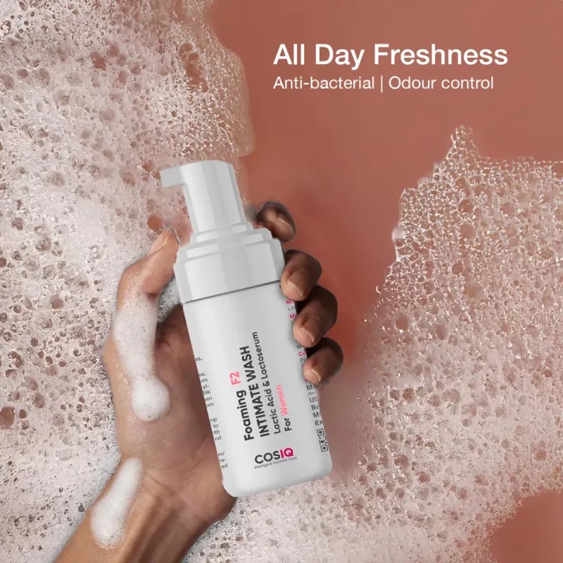 COSIQ Foaming F2 Intimate Wash Lactic Acid & Lactoserum For Women (100ml)
