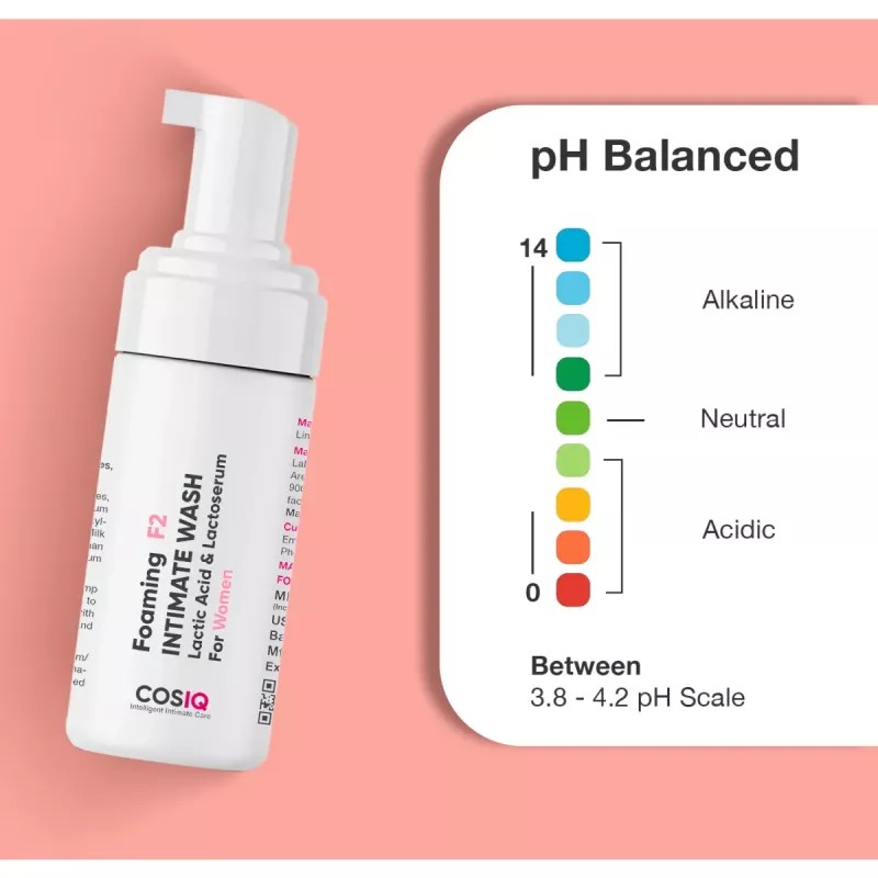 COSIQ Foaming F2 Intimate Wash Lactic Acid & Lactoserum For Women (100ml)