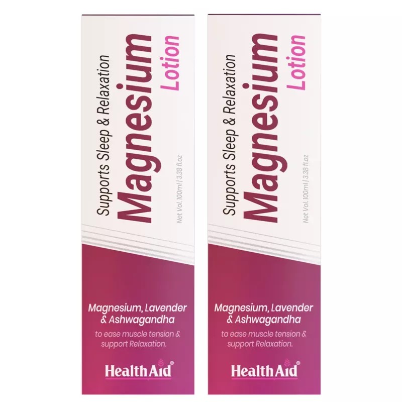HealthAid Magnesium Sleep Body Lotion (100ml, Pack of 2)