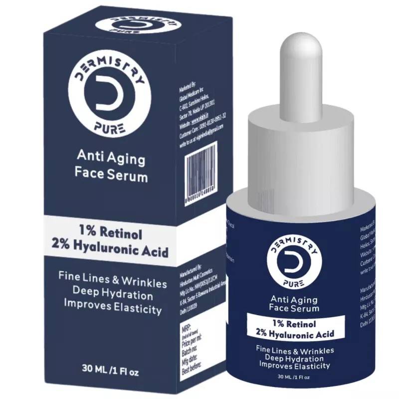 Dermistry Anti Aging Face Serum 1% Retinol 2% Hyaluronic Acid (30ml)