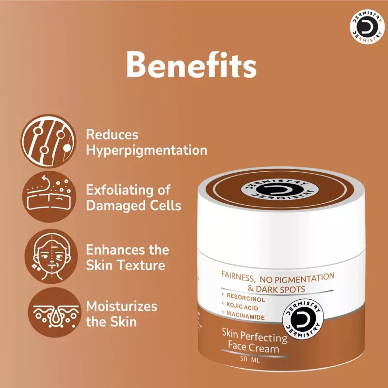 Dermistry 30% AHA 5% PHA 2% BHA Instant Glow Peeling Solution Face Serum & Skin Perfecting Face Cream (Serum 30ml + Cream 50ml) (1Pack)