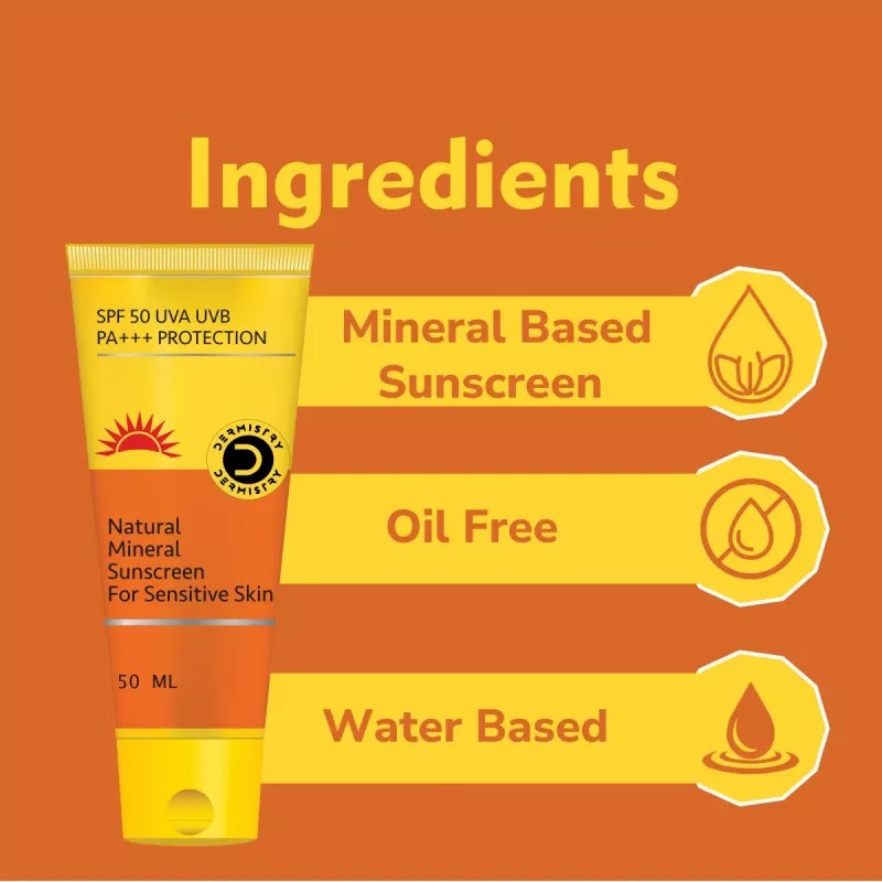 Dermistry 16% Vitamin C 1% Alpha Arbutin Glowing Brightening Serum & Natural Mineral Sunscreen 50 SPF+++ (Serum 30ml + Sunscreen 50ml) (1Pack)