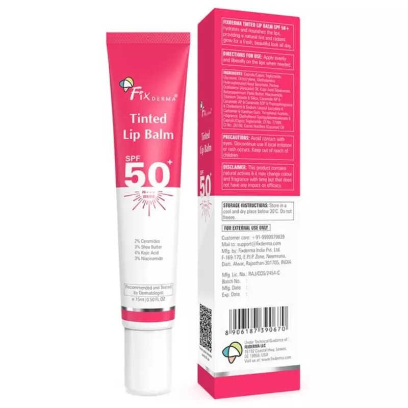 Fixderma Tinted Lip Balm SPF 50+ (15ml)