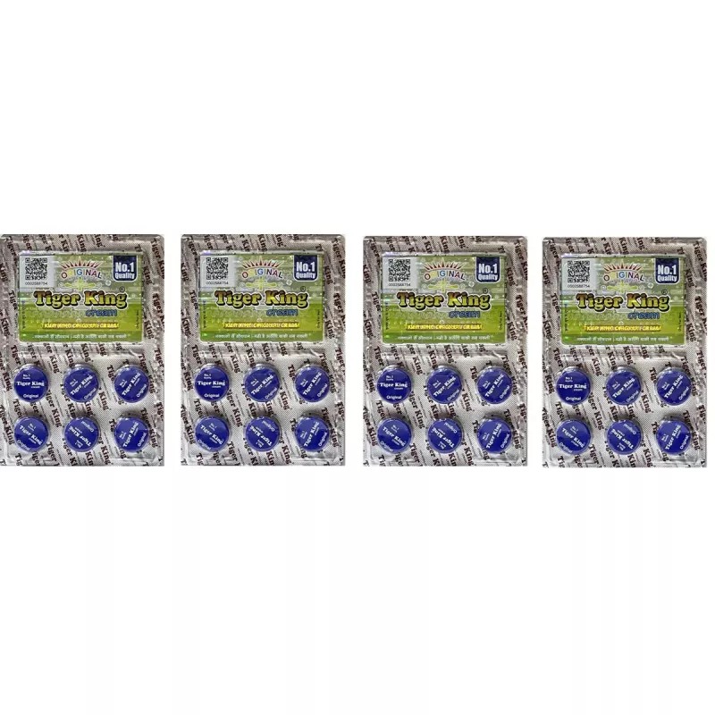 Tiger King Cream For Men (Each 2g) (6pcs, Pack of 4)