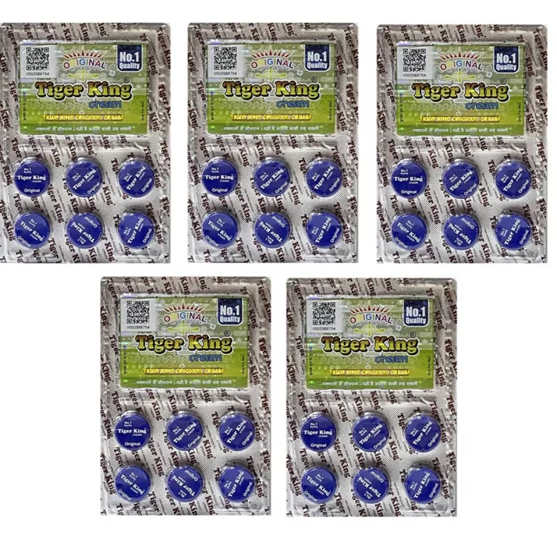 Tiger King Cream For Men (Each 2g) (6pcs, Pack of 5)