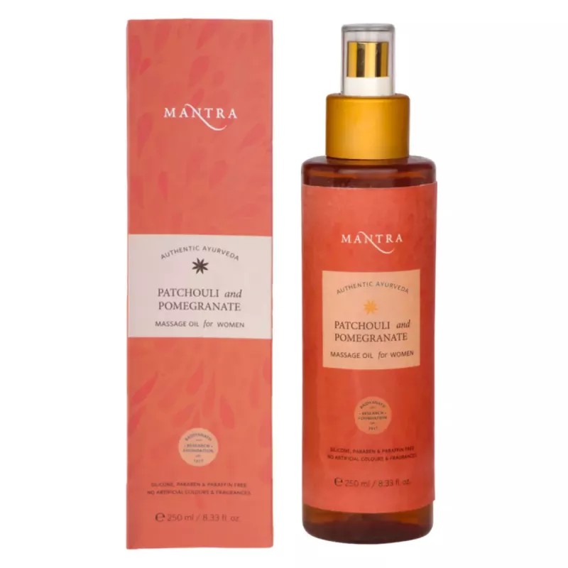 Mantra Herbal Patchouli And Pomegranate Massage Oil For Women (250ml)
