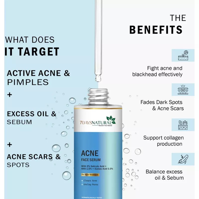 7Days Natural Acne Face Serum (30ml)