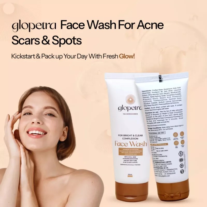 Glopetra Face Wash For Acne Scars & Spots (100ml)