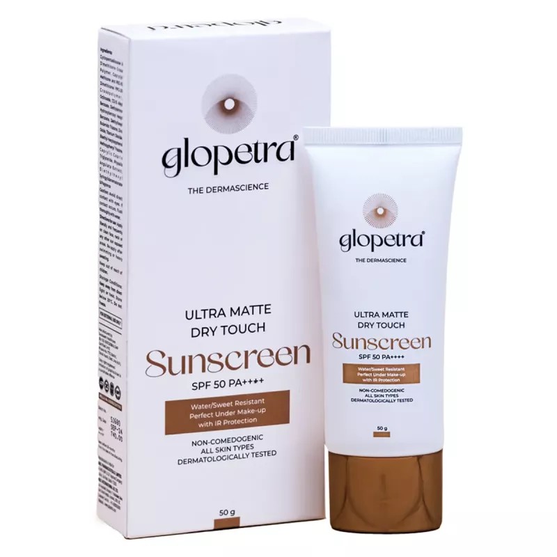 Glopetra Ultra Matte Dry Touch Sunscreen Spf 50 Pa+++ (50g)