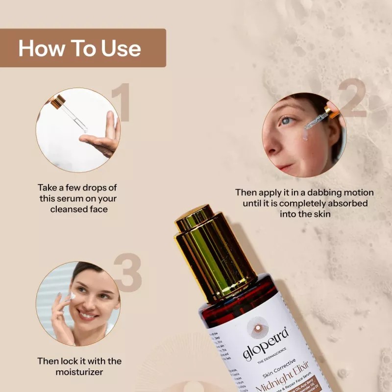 Glopetra Midnight Elixir Face Serum (50ml)