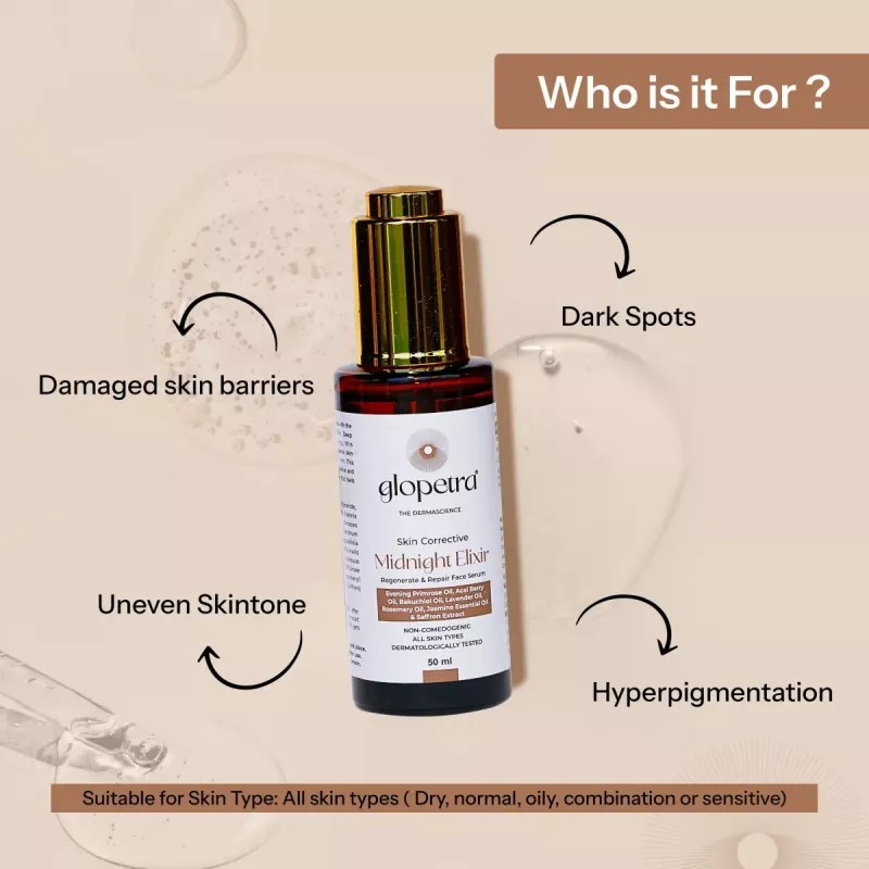 Glopetra Midnight Elixir Face Serum (50ml)