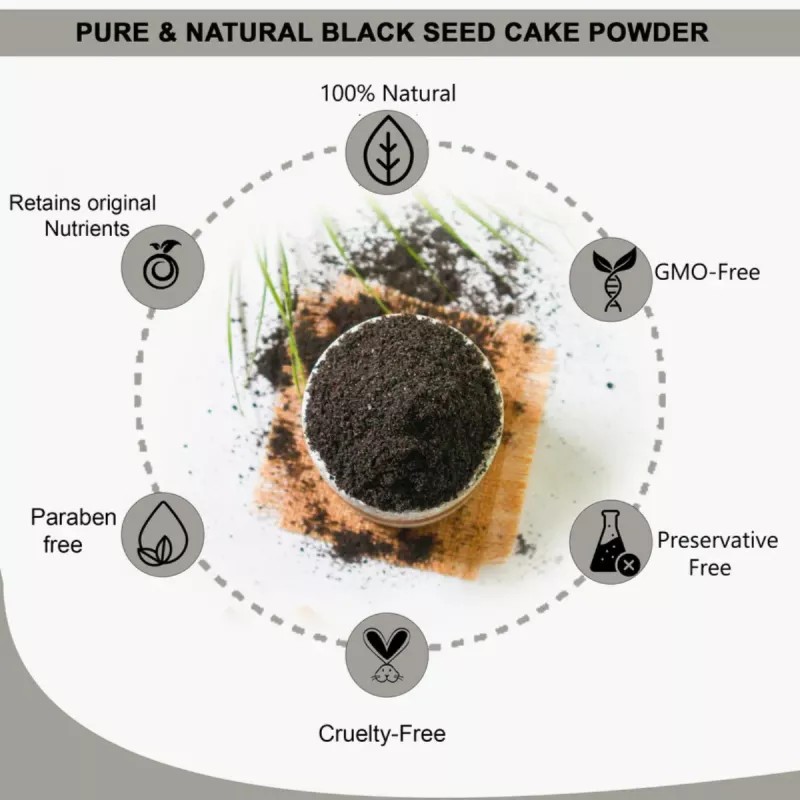 Hillpure Organic Black Seed Cake Powder (250g)