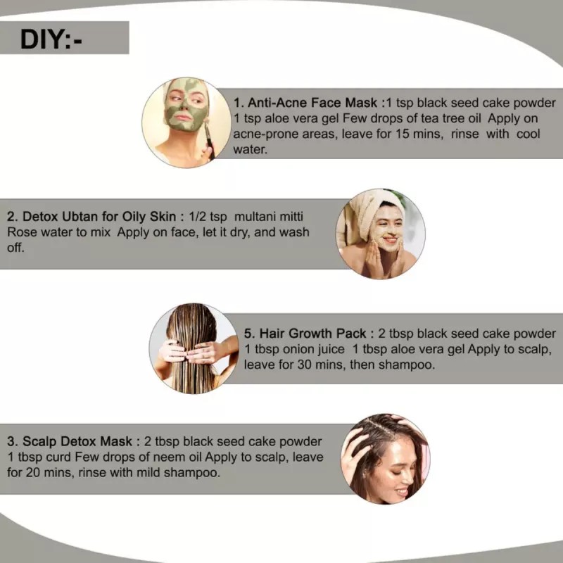 Hillpure Organic Black Seed Cake Powder (250g)