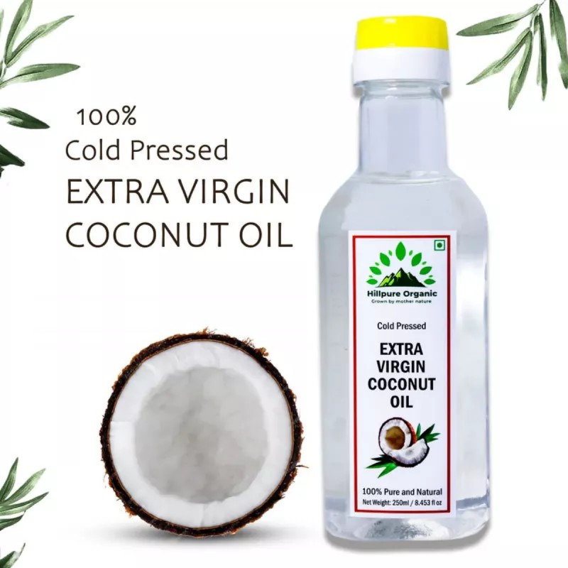 Hillpure Organic Extra Virgin Coconut Oil (250ml, Pack of 2)