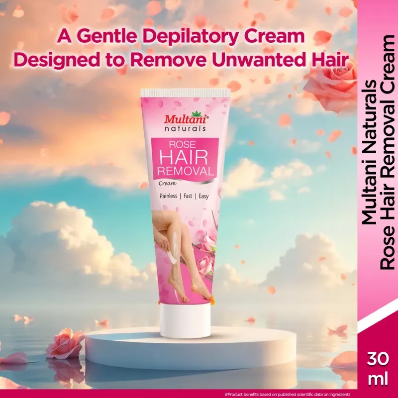 Multani Naturals Rose Hair Removal Cream (60ml)