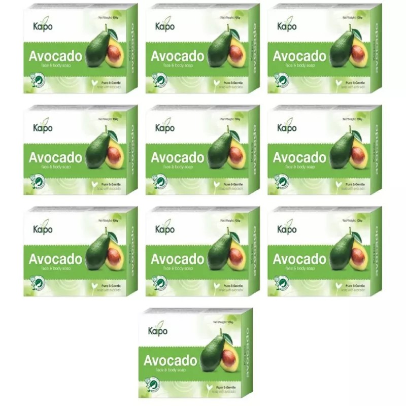 Keva Kaipo Avocado Face & Body Soap (100g, Pack of 10)