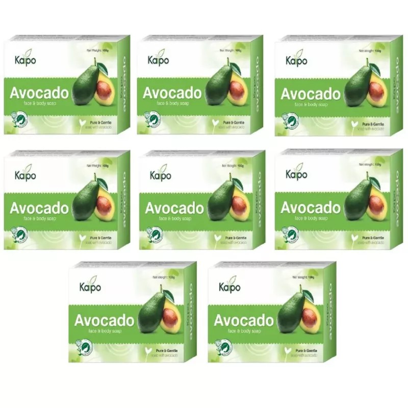 Keva Kaipo Avocado Face & Body Soap (100g, Pack of 8)