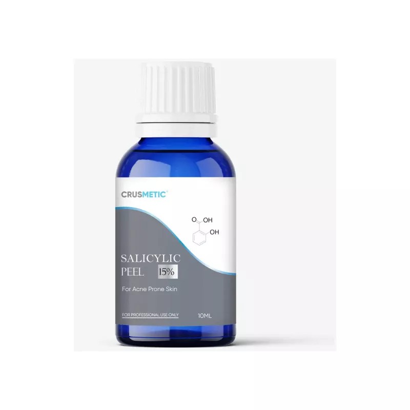 Crusmetic Salicylic Peel 15% + Neutralizer Solution + Brush+ Disifected Cotton Swab Stick (10ml + 30ml + 1 brush + 2 pcs Stick) (1Pack)