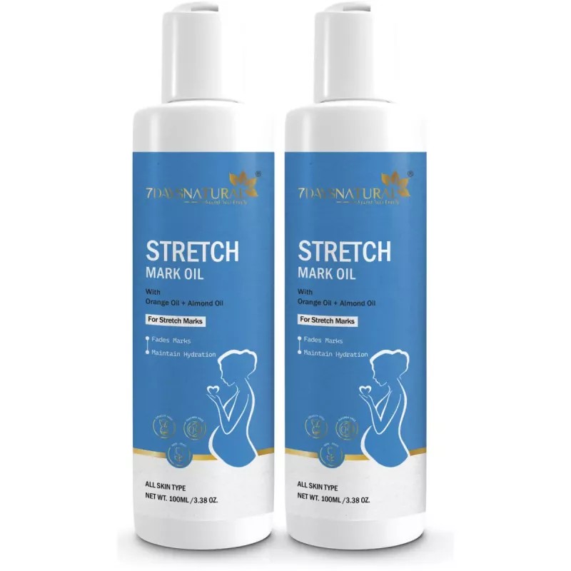 7Days Natural Stretch Mark Oil (100ml, Pack of 2)