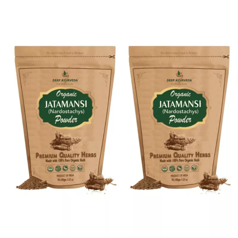 Deep Ayurveda Organic Jatamansi (Nardostachys) Powder (100g, Pack of 2)