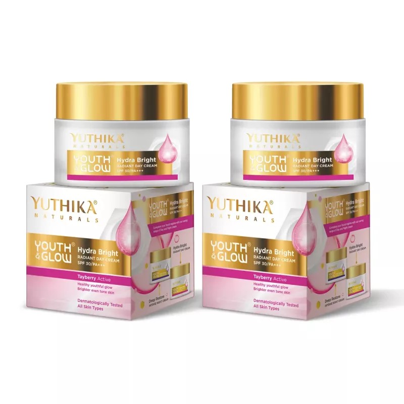 Yuthika Youth & Glow Hydra Bright Radiant Day Cream Spf30 Pa+++ (25g, Pack of 2)