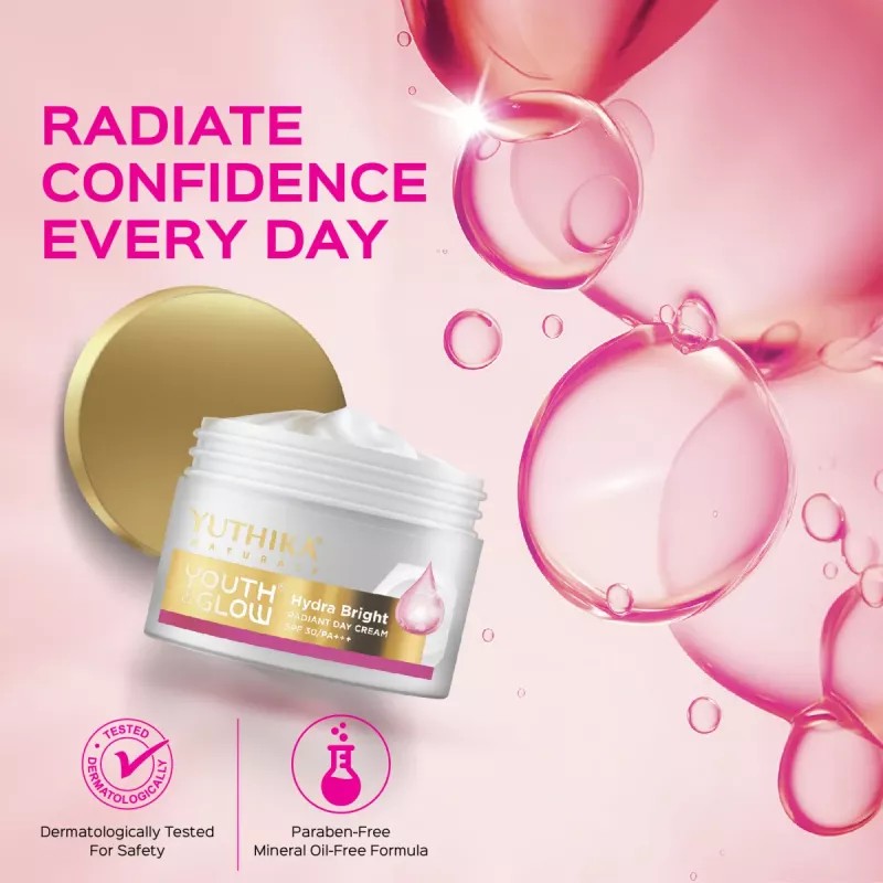 Yuthika Youth & Glow Hydra Bright Radiant Day Cream Spf30 Pa+++ (25g, Pack of 2)