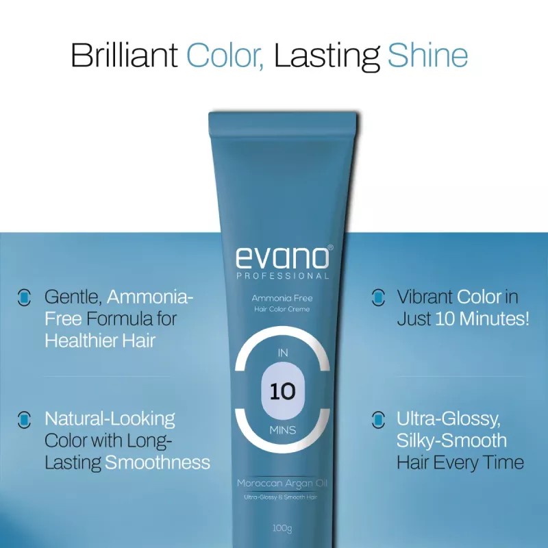 EVANO In 10 Mins Hair Cream Darkest Brown (100g)