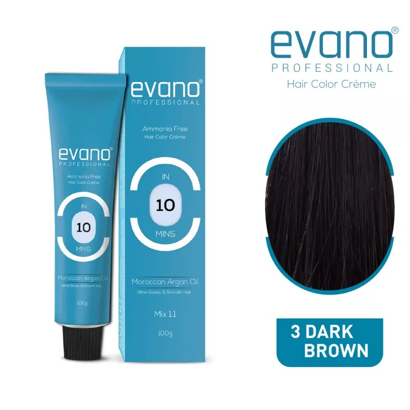 EVANO In 10 Mins Hair Cream Dark Brown (100g)