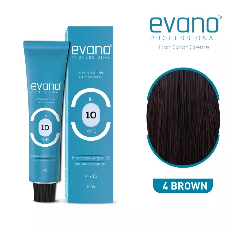 EVANO In 10 Mins Hair Cream Brown (100g)