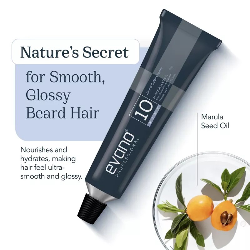 EVANO Beard Colour Creme For Men 1.0 Natural Black (50g)