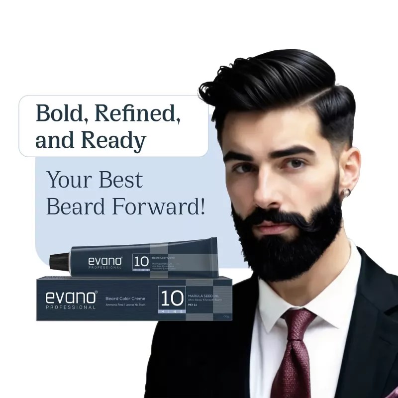 EVANO Beard Colour Creme For Men 3.0 Bark Brown (50g)