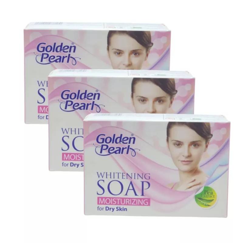 Golden Pearl Whitening Soap Moisturizing For Dry Skin (100g, Pack of 3)