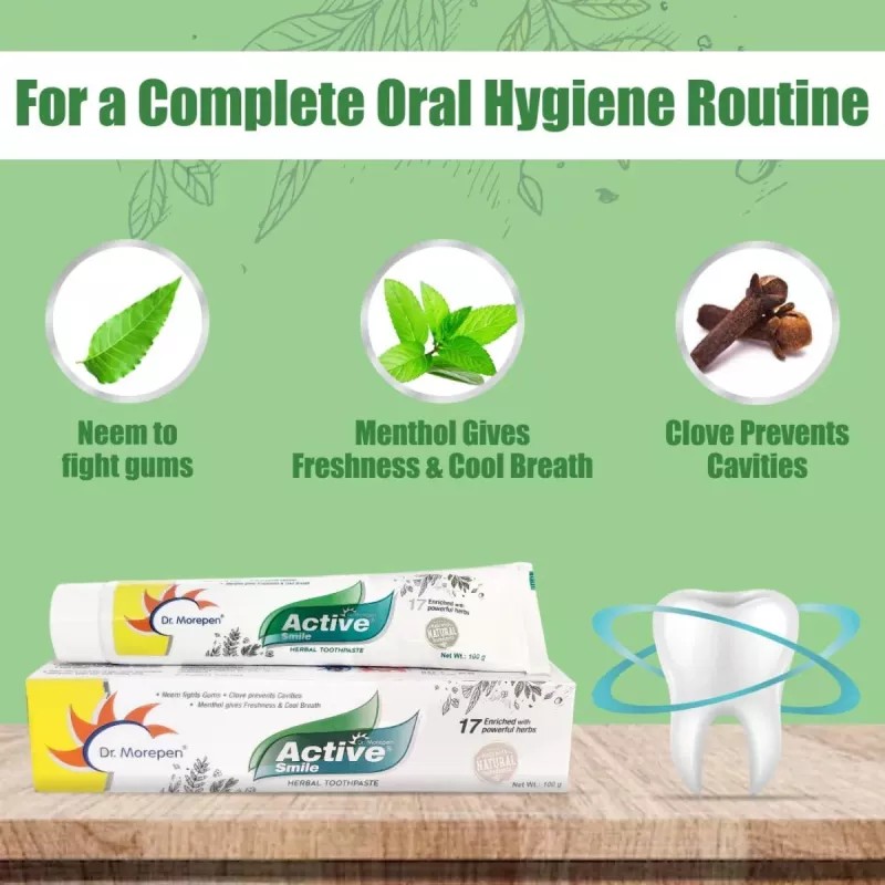 Dr Morepen Active Smile Herbal Toothpaste (100g)