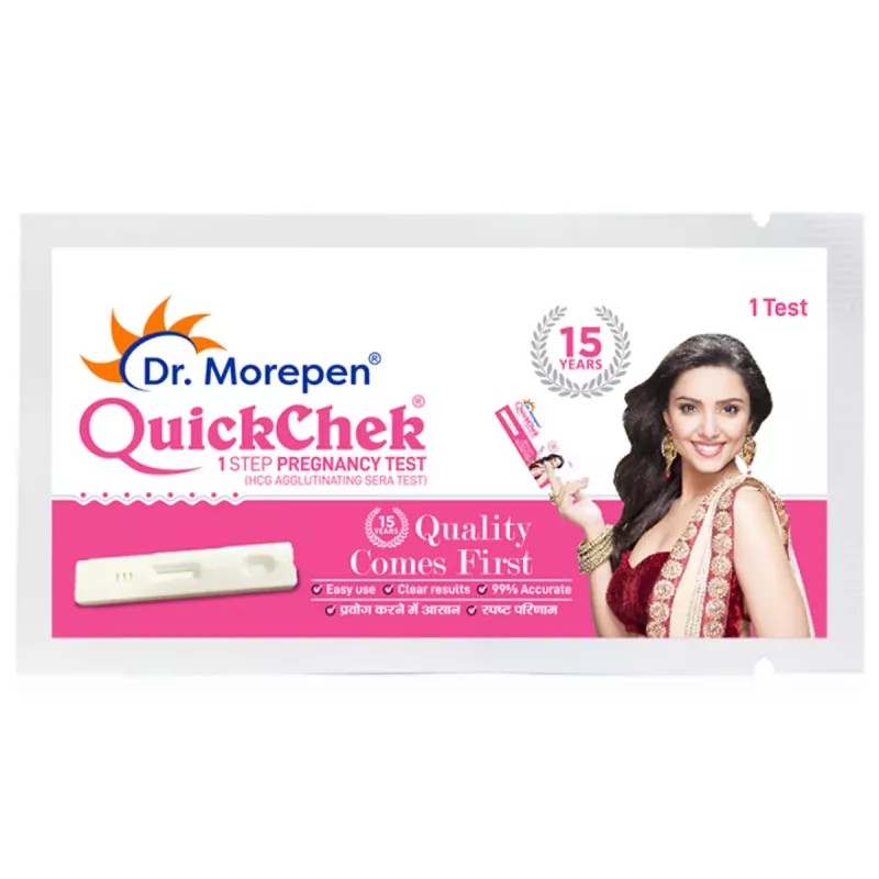Dr Morepen Quickchek Pregnancy Test Kit (1units, Pack of 3)