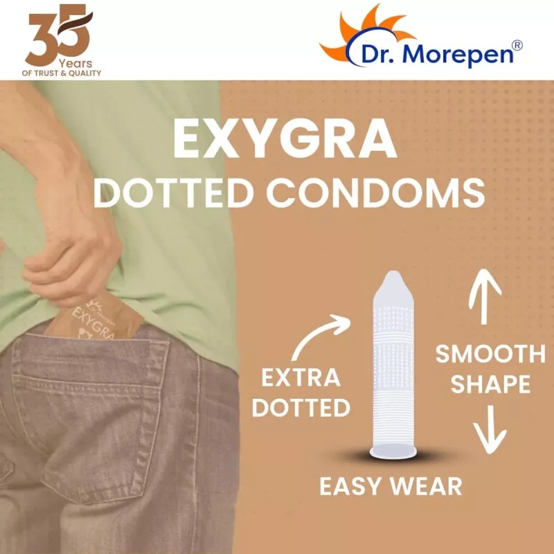 Dr Morepen Exygra Chocolate Flavoured Condoms (3pcs)