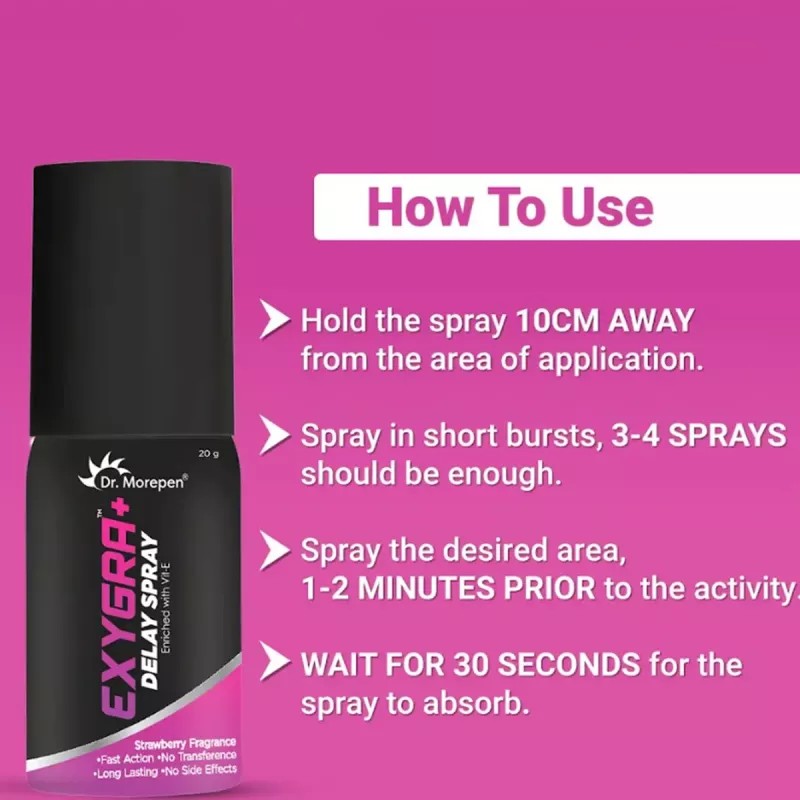 Dr Morepen Exygra Condoms And Exygra+ Spray Delay Spray (3Pcs Condom + Spray 20g) (1Pack)
