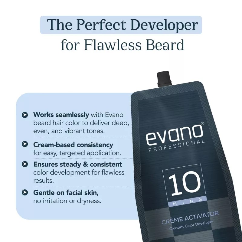 EVANO 10 Minutes Creme Activator Developer For Beard Colour (500ml)